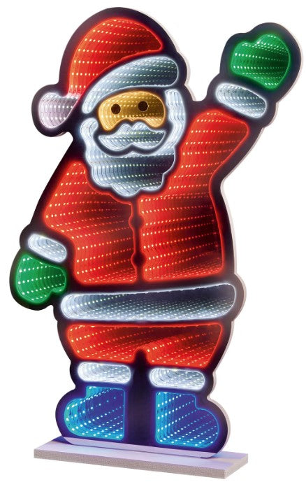 #60CM STANDING SANTA INFINITY MIRROR | LV243383