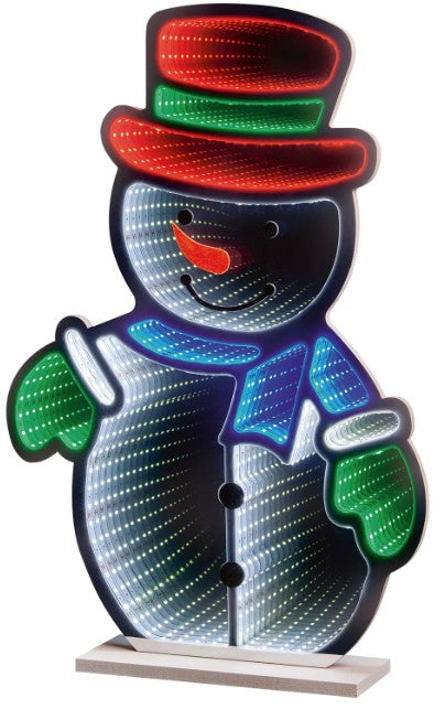 #60CM STANDINGSNOWMAN INFINITY MIRROR | LV243385