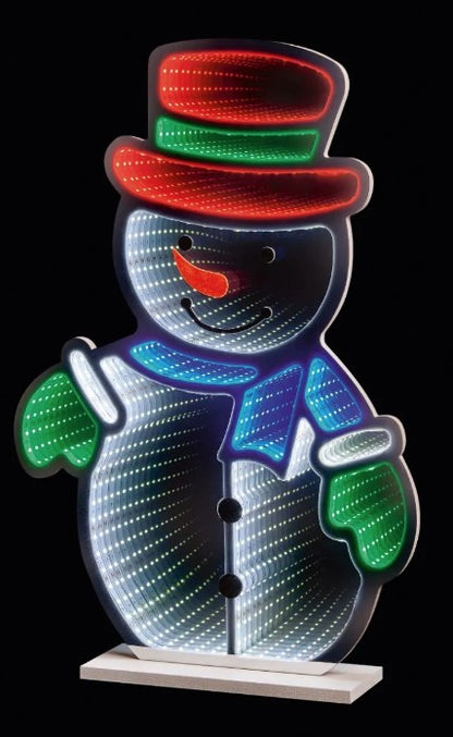 #60CM STANDINGSNOWMAN INFINITY MIRROR | LV243385