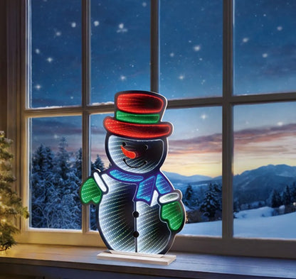 #60CM STANDINGSNOWMAN INFINITY MIRROR | LV243385
