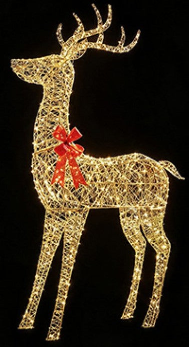 2M LIT GOLDEN TWIST TALL STANDING STAG | LV261455