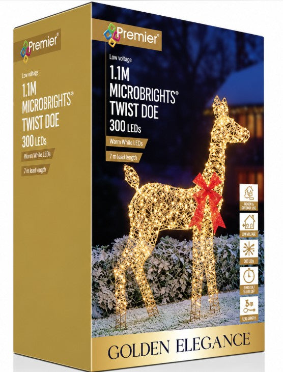 1.1M LIT GOLDEN TWIST TALL STANDING DOG | LV261457