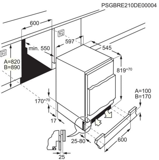 ELECTROLUX INTEGRATED UNDER COUNTER FREEZER | LYB3NE82R