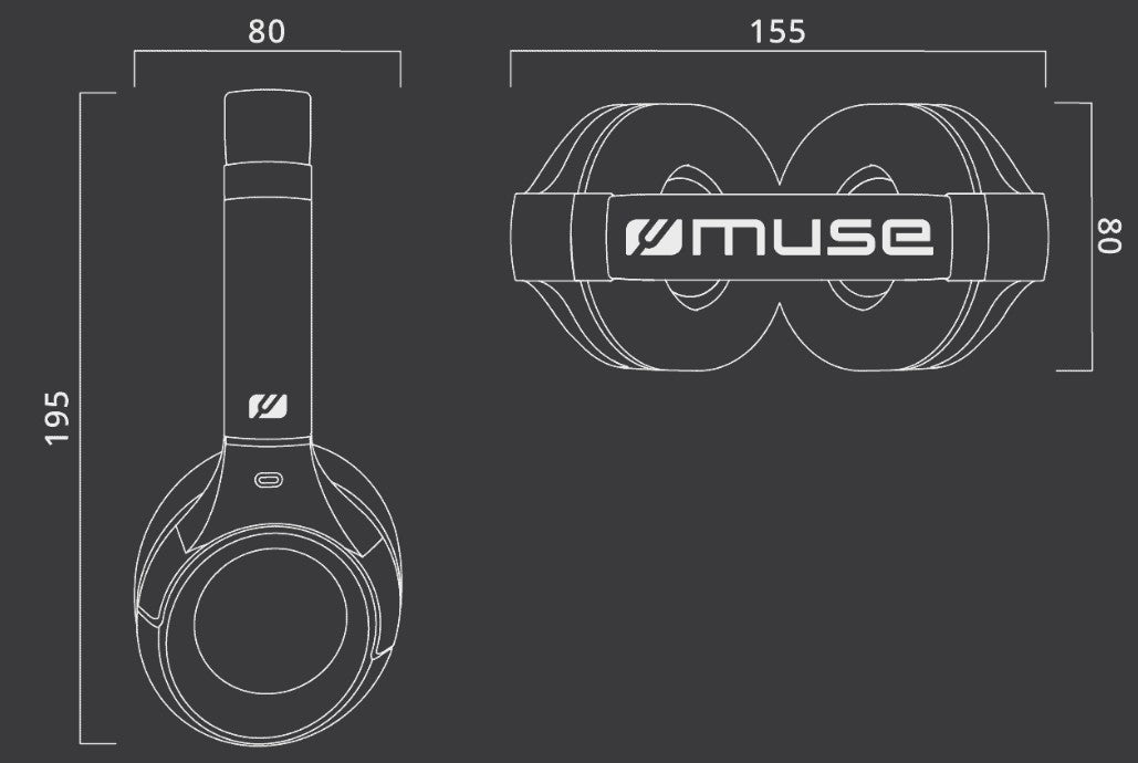 MUSE BLUETOOTH STEREO HEADPHONE WITH NOISE CANCELL | M295ANC