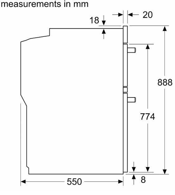 BOSCH BUILT IN DOUBLE OVEN BLACK | MBA533BB3B
