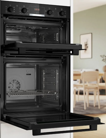 BOSCH BUILT IN DOUBLE OVEN BLACK | MBA533BB3B
