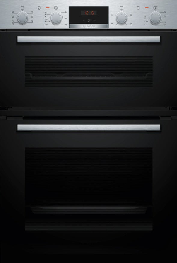 BOSCH BUILT IN DOUBLE OVEN BRUSHED STEEL | MBA533BS3B