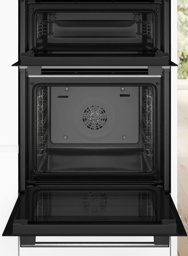 BOSCH BUILT IN DOUBLE OVEN BRUSHED STEEL | MBA533BS3B