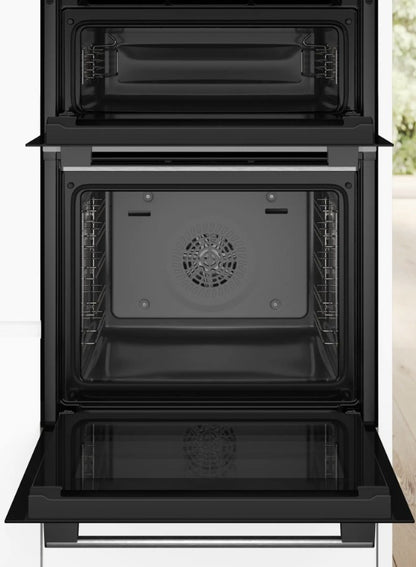 BOSCH BUILT IN DOUBLE OVEN BRUSHED STEEL | MBA533BS3B