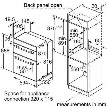 BOSCH BUILT IN DOUBLE OVEN SS | MBS533BSOB