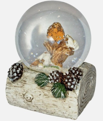 45MM ROBIN WITH PINE CONES WATER GLOBE | MO262307