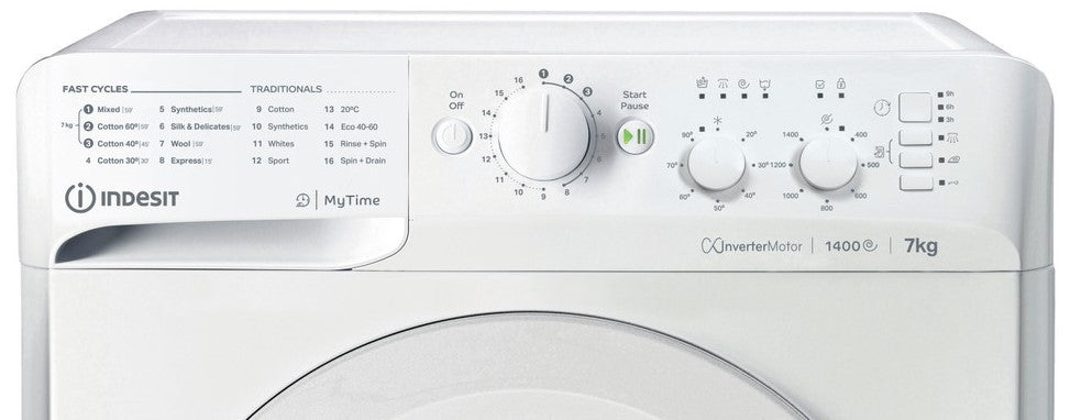 INDESIT 7KG 1400RPM WASHING MACHINE WHITE | MTWC71485WUK