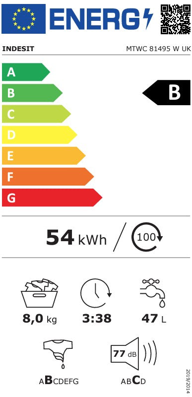 INDESIT 8KG 1400RPM WASHING MACHINE WHITE | MTWC81495WUK