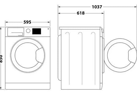 INDESIT 9KG 1400RPM WASHING MACHINE | MTWC91495WUKN