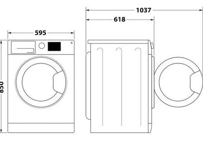 INDESIT 9KG 1400RPM WASHING MACHINE | MTWC91495WUKN