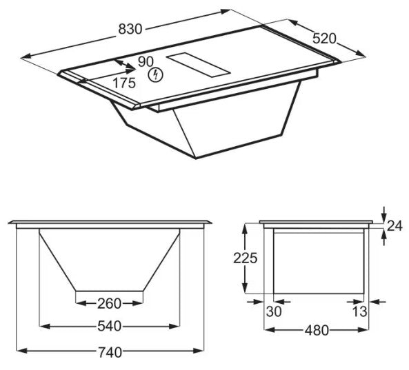 AEG 80CM INDUCTION HOB SAPHIR MATT  | NCH84B03AZ