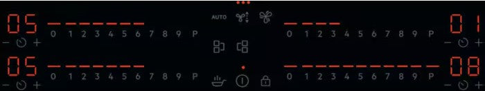 AEG INDUCTION 83CM EXTRACTOR HOB BLACK | NCH84C23AB