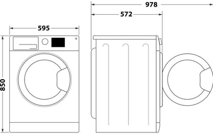 HOTPOINT 7KG 1400RPM A ENERGY  WASHING MACHINE WH | NSWE7469WSUK