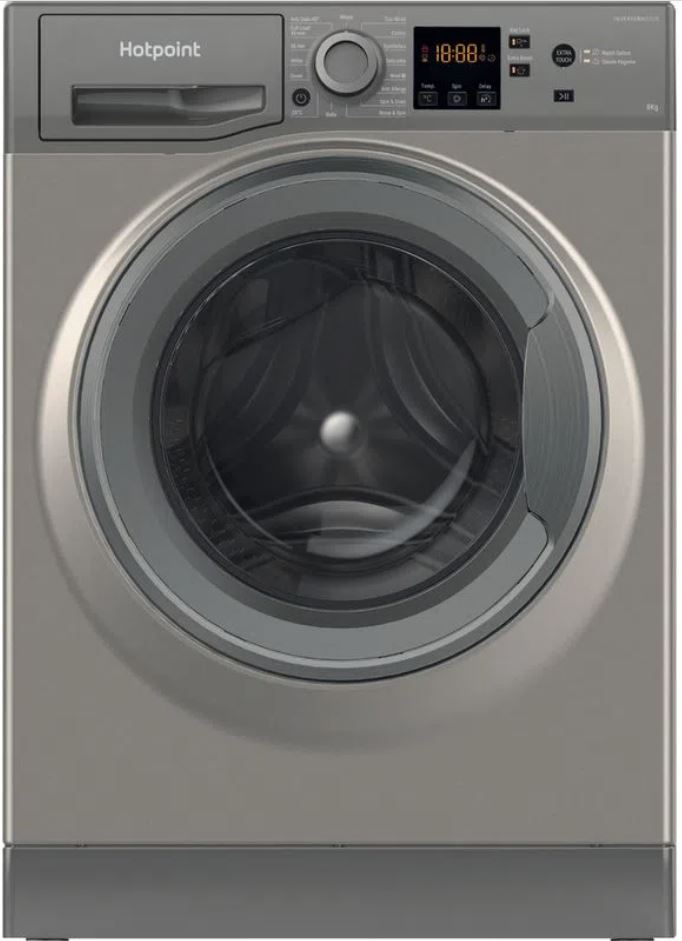 HOTPOINT 8KG 1400RPM WASHING MACHINE GRAPHITE | NSWM845CGGUKN