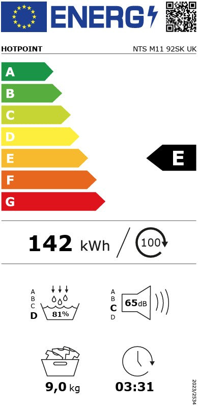 HOTPOINT 9KG A++  HEAT PUMP TUMBLE DRYER WHITE | NTSM1192SKUK