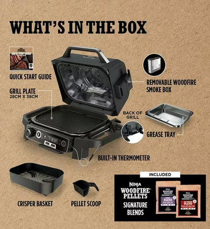 NINJA WOODFIRE ELECTRIC BBQ GRILL & SMOKER | OG701UK