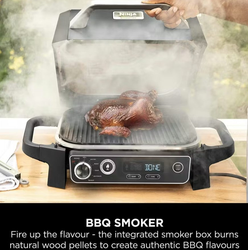 NINJA WOODFIRE ELECTRIC BBQ GRILL & SMOKER | OG701UK