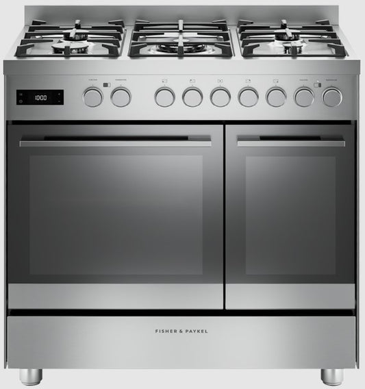 FISHER & PAYKEL 90CM DUAL FUEL RANGE ST-STEEL | OR90L7DBGFX2