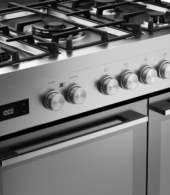 FISHER & PAYKEL 90CM DUAL FUEL RANGE ST-STEEL | OR90L7DBGFX2