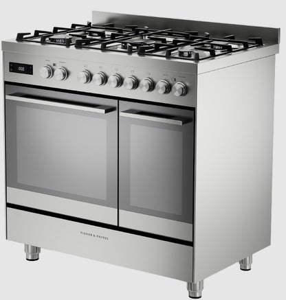 FISHER & PAYKEL 90CM DUAL FUEL RANGE ST-STEEL | OR90L7DBGFX2