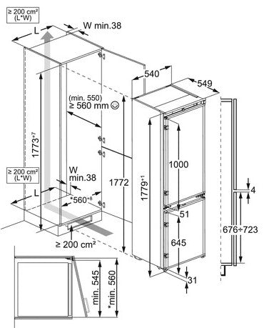 AEG INTEGRATED FRIDGE FREEZER | OSC6N181ES