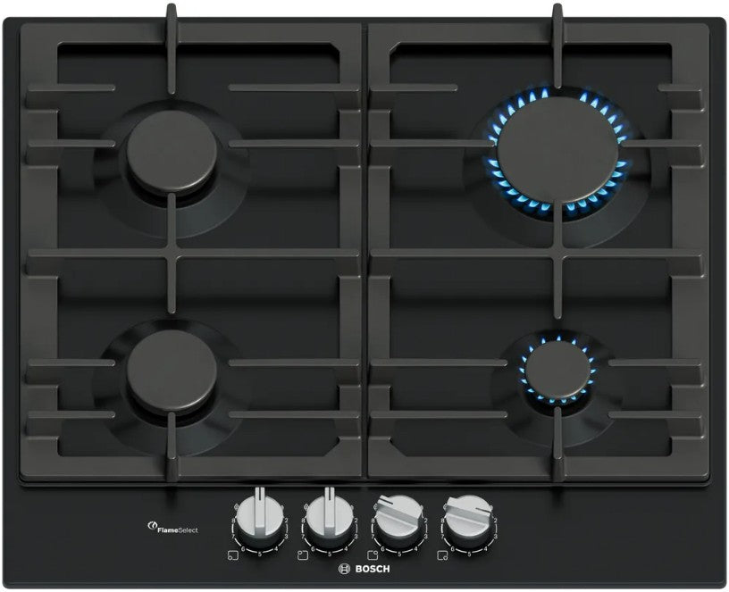 BOSCH 60CM 4 BURNER GAS HOB BLACK | PCP6A6I90