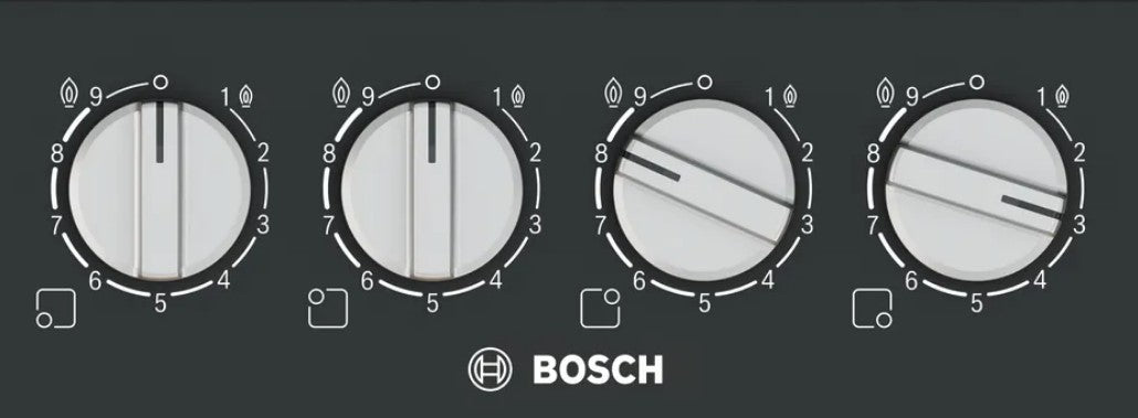 BOSCH 60CM 4 BURNER GAS HOB BLACK | PCP6A6I90