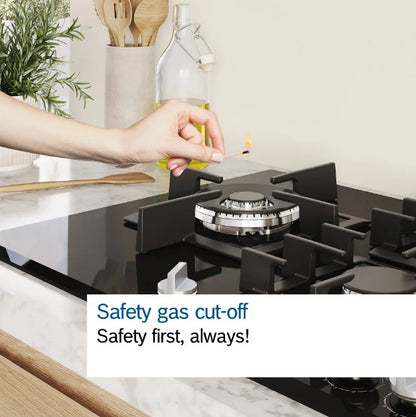 BOSCH 60CM 4 BURNER GAS HOB BLACK | PCP6A6I90