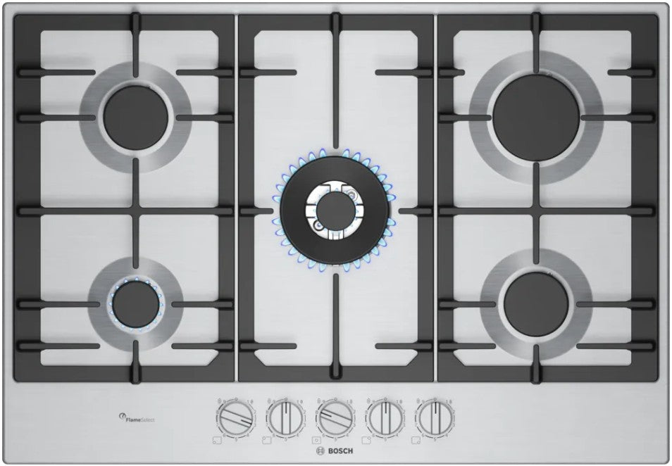 BOSCH SERIES 6 5 BURNER GAS HOB ST-STEEL | PCQ7A5I90
