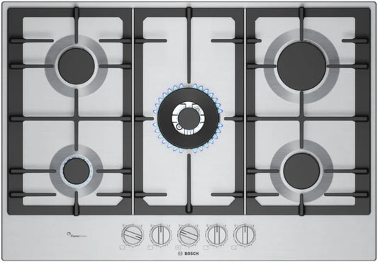 BOSCH SERIES 6 5 BURNER GAS HOB ST-STEEL | PCQ7A5I90