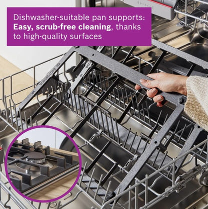 BOSCH SERIES 6 5 BURNER GAS HOB ST-STEEL | PCQ7A5I90