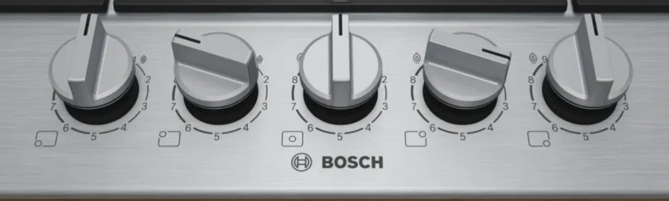 BOSCH SERIES 6 5 BURNER GAS HOB ST-STEEL | PCQ7A5I90