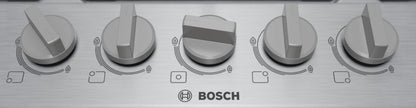 BOSCH SERIES-4 75CM GAS HOB BRUSHED STEEL | PGQ7B5K90