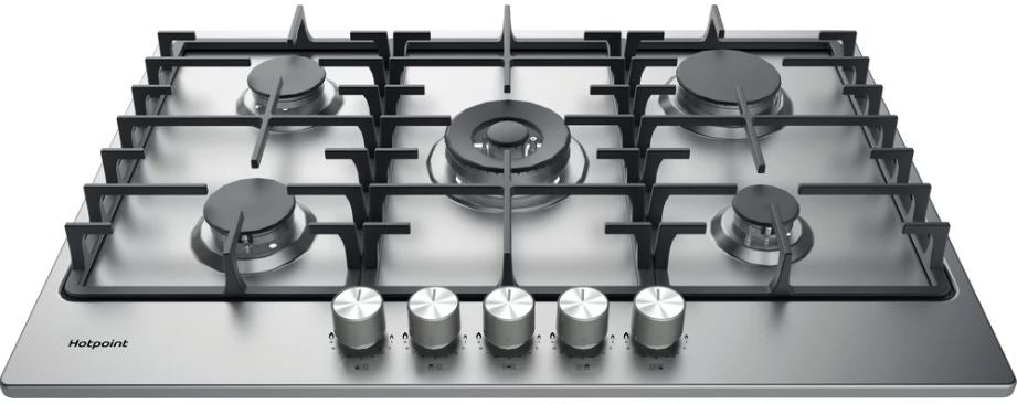 HOTPOINT 73CM WIDE GAS HOB SILVER | PPH75GDFIXUK