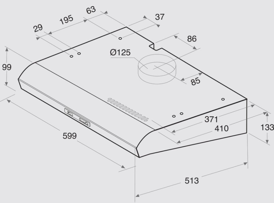 HOTPOINT 60CM VISOR COOKER HOOD SS | PSLM065FLSX