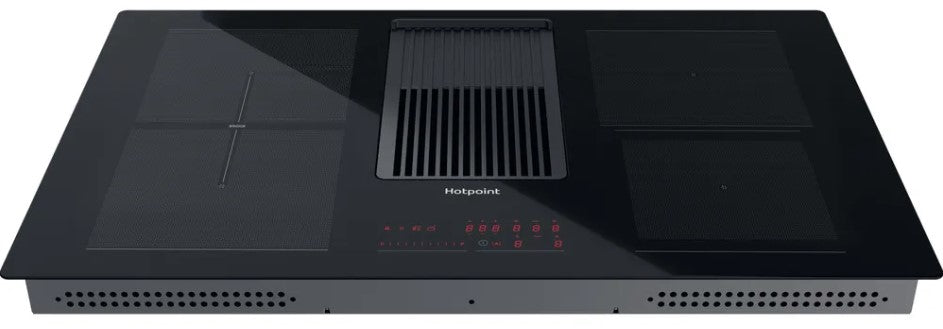 HOTPOINT 83CM INDUCTION WITH INTEGRATED EXTRACTOR | PVH92BKFKIT