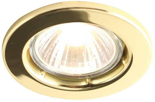 50W GU10 MAINS DIE CAST D/L IP20 65MM BRASS | RS201E02