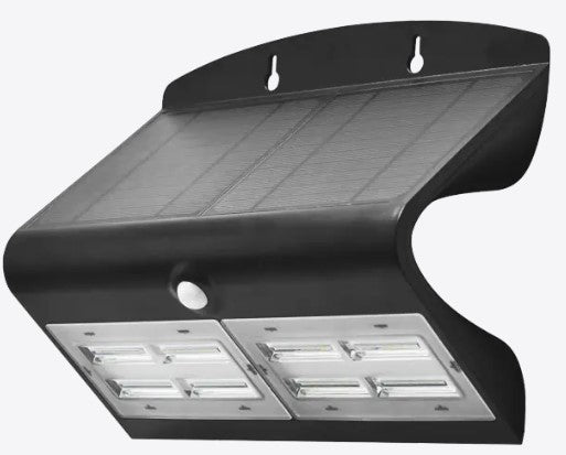 SOLAR LED WALL LIGHT WITH PIR IP65 BLACK 4000K | RSO740P04