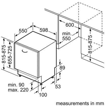 NEFF 60CM 14 PLACE FULLY INTEGRATED DISHWASHER | S155HVX00G