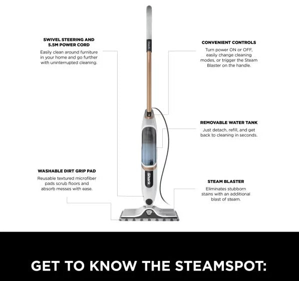SHARK STEAMSPOT WITH STEAM BLASTER TECHNOLOGY | S2001UK