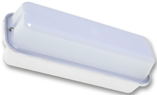 8W LED MINI BULKHEAD 750LM IP44 WH BASE | S8LEDBHWH