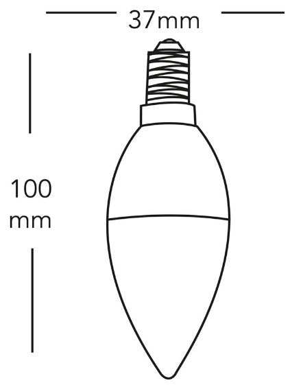 4.9W 470LM LED SES CANDLE WW | SCANDLEDE14WW