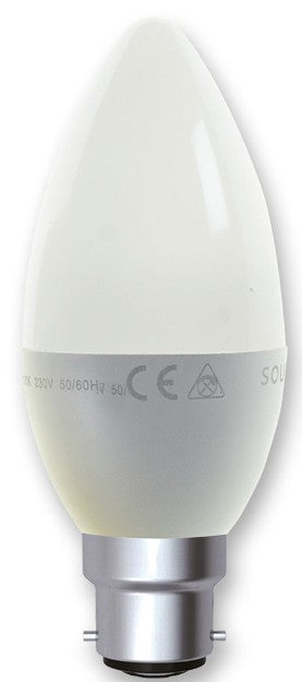4.9W 470LM LED CANDLE BULB CW B22 | SCANLED5.2WB22CW