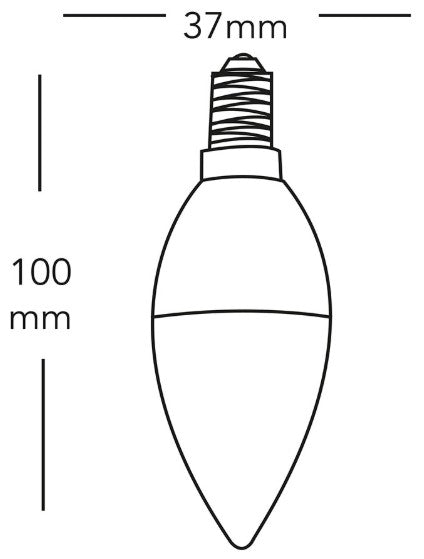 4.9W 470LM LED CANDLE BULB CW B22 | SCANLED5.2WB22CW