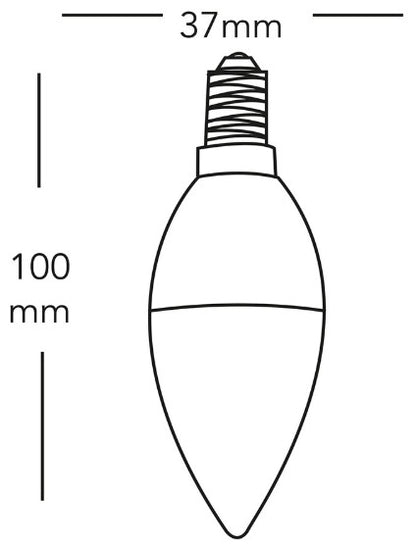 4.9W 470LM LED CANDLE BULB CW B22 | SCANLED5.2WB22CW